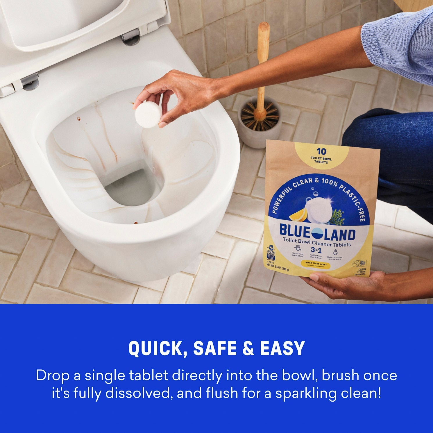 Toilet Bowl Cleaner Starter Set - Compact Bottle System